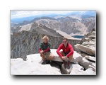 29 Henrich and Jan on summit with Trail Crest in background